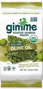 Olive Oil Roasted Seaweed Snacks
