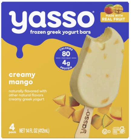 Creamy Mango Frozen Greek Yogurt Bars